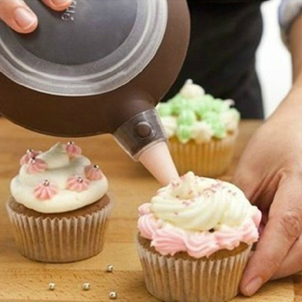 Silikon Macaron Bakningssats Tårtdekorering Pipningssats med 4 munstyckssteg Bakverkskrämdekorationsverktyg