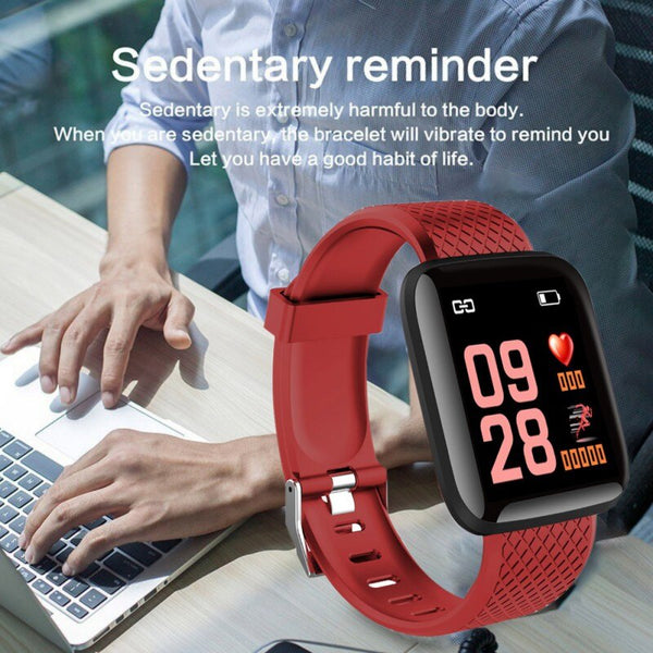 116plus Smart Watch Fitness Tracker Information Reminder Waterproof Heart Rate Pedometer