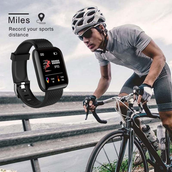 116plus Smart Watch Fitness Tracker Information Reminder Waterproof Heart Rate Pedometer