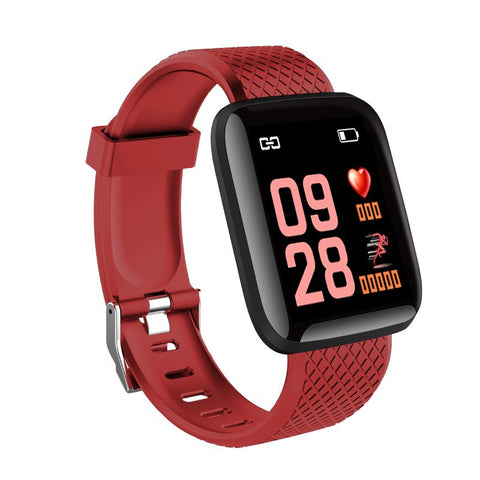 116plus Smart Watch Fitness Tracker Information Påminnelse Vattentät pulsmätare