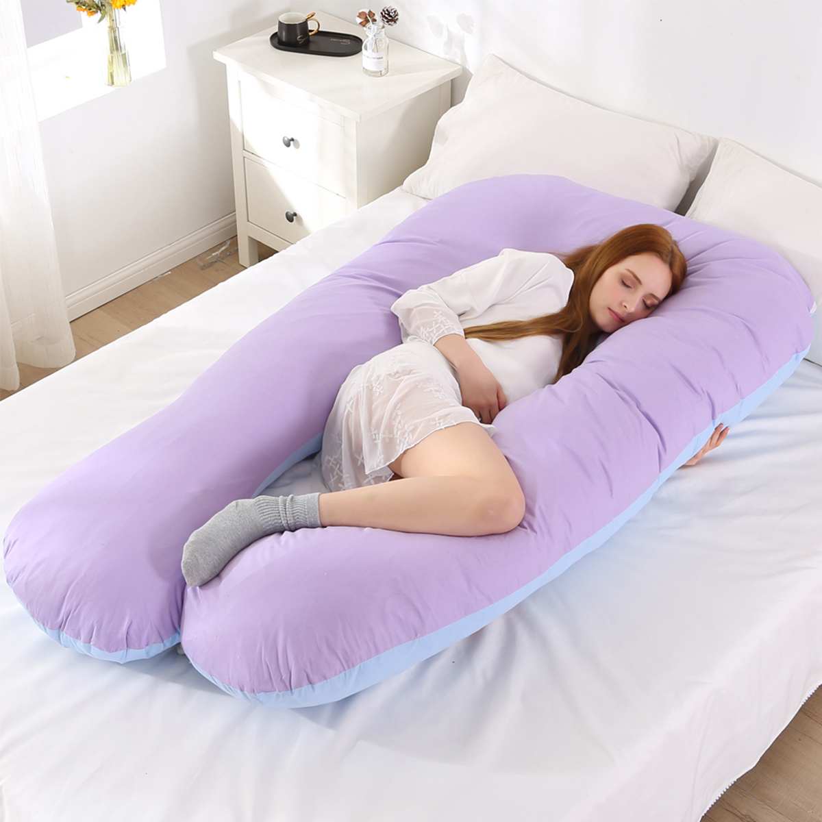 Pregnancy Pillow U Shape Full Body Maternity Pillows Body Support for Pregnant Women
