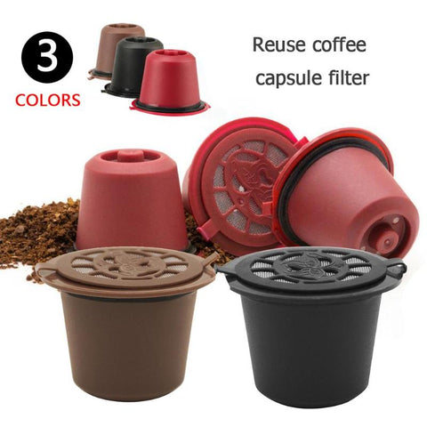 4-pack återanvändbara kaffekapselkapslar för original Nespresso-kaffekaffe