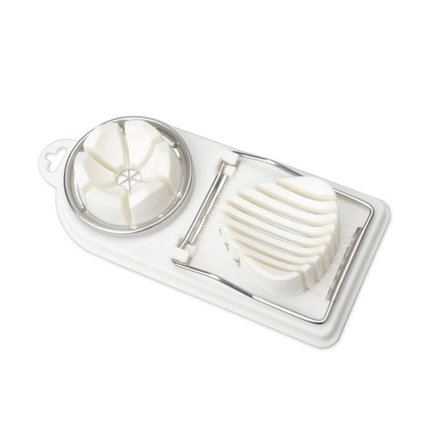 2 In 1 Multifunctional Egg Cutter Fruit Slicers with Stainless Steel Wire for Boiled Eggs