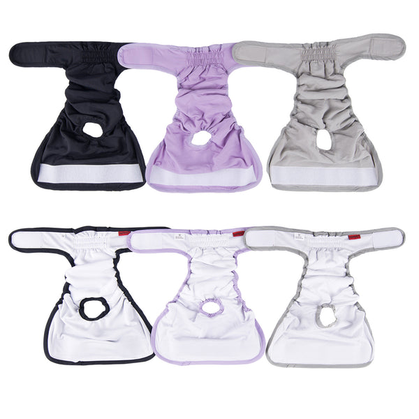 Reusable Dog Nappies 3-Pack Sanitary Pet Diapers Puppy Belly Band