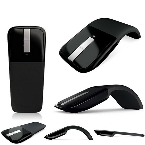 Wireless 2.4GHz Ultra-thin Optical Mouse Arc Touch 1200DPI USB Receiver Computer Mouse for PC Laptop Office and Home
