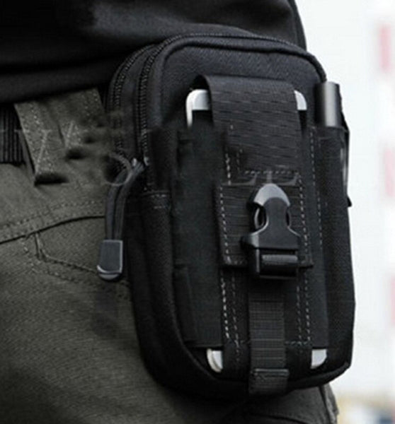 Man Black Tactical Pouch Hunting Bags Military Waist Bag Fanny Pack Outdoor Pouches