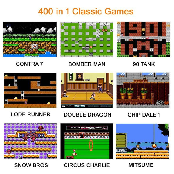 400 In 1 Handheld Game Console Mini Retro Game Player Rechargeable Gameboy Emulator