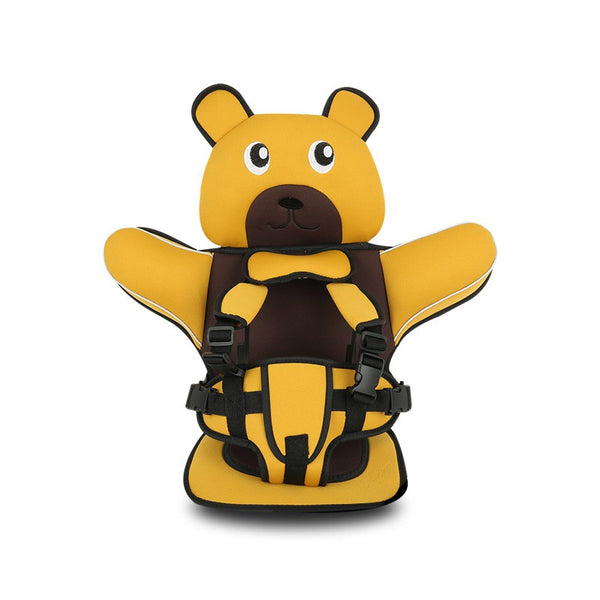 Bear Baby Seat Cushion for Stroller and Car Seat Head&body Support Portable Seat Mat Liner for 9 Months To 12 Years Old Baby Kids Safety