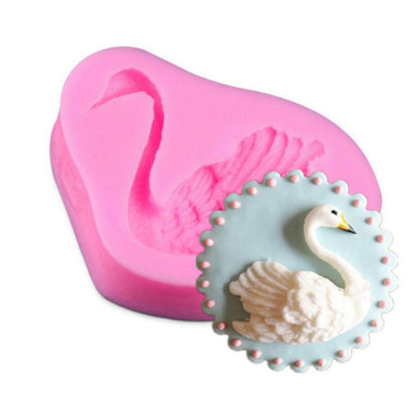 3D Silikon Swan Mold DIY Bakformar Dekorationsverktyg för Cake Fondant Chocolate Cake