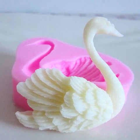 3D Silikon Swan Mold DIY Bakformar Dekorationsverktyg för Cake Fondant Chocolate Cake