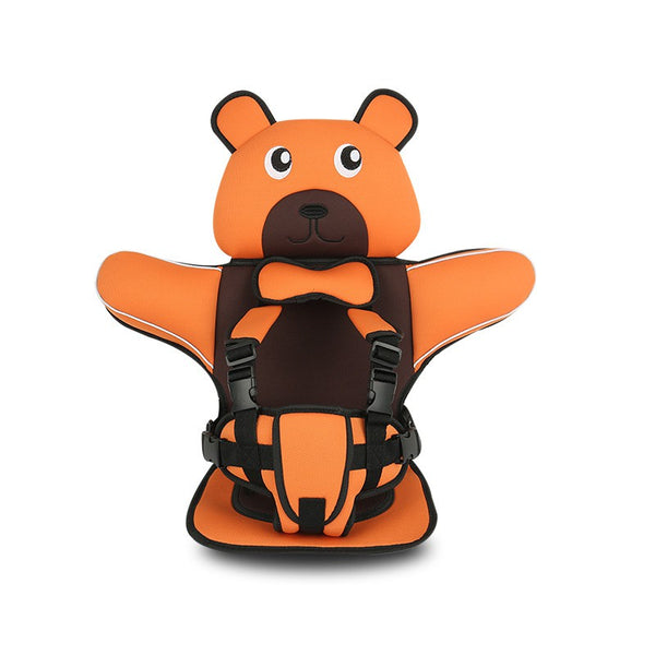 Bear Baby Seat Cushion for Stroller and Car Seat Head&body Support Portable Seat Mat Liner for 9 Months To 12 Years Old Baby Kids Safety