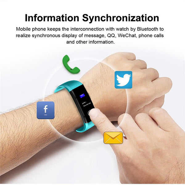 Waterproof Smart Watch Fitness Tracker Heart Rate Monitor Outdoor Sports Watch