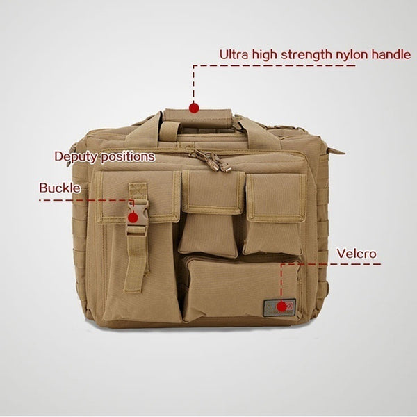 Tactical Shoulder Bag Waterproof Military Bags Large Capacity Handbag for Outdoor Hiking Camping