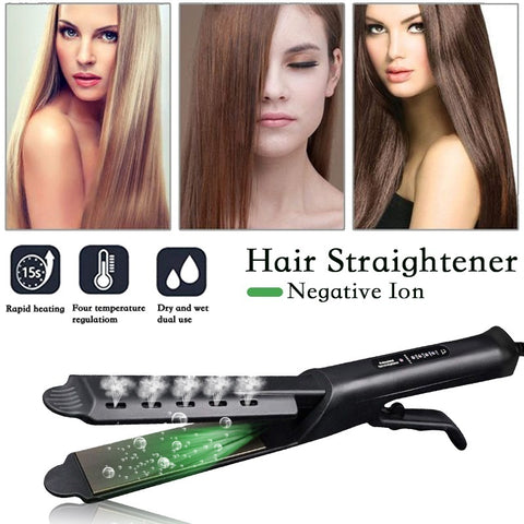 Hair Straightener Ceramic Tourmaline Ionic Flat Iron with Temperature Adjustment
