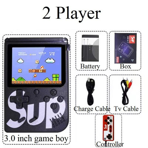 400 In 1 Handheld Game Console Mini Retro Game Player Rechargeable Gameboy Emulator