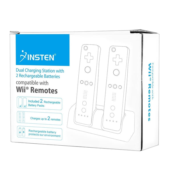 Dubbel laddstation + 2 batteripaket för Wii / Wii U -fjärrkontroll