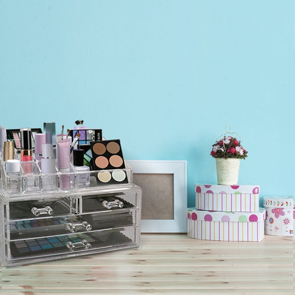 Acrylic Makeup Organizer Cosmetic Storage Drawers Jewelry Display Box
