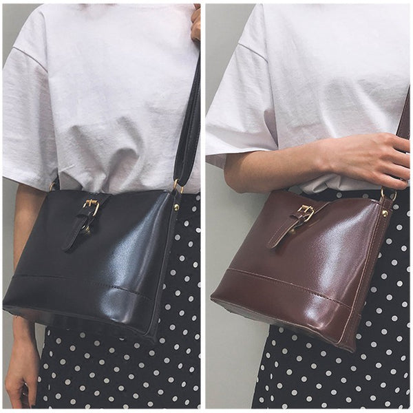 Women Crossbody Bag Leather Handbags Lady Travel Bags with Magnetic Closure