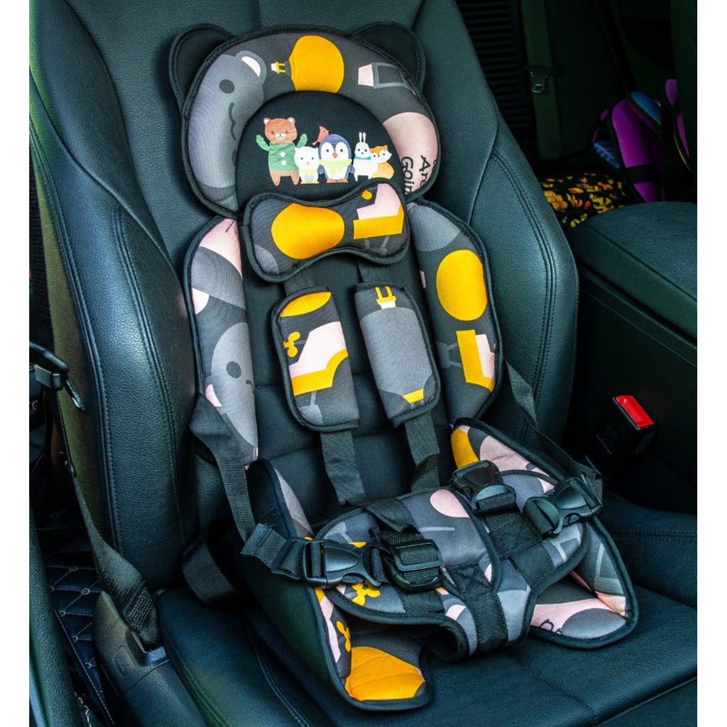 Bear Baby Seat Cushion for Stroller and Car Seat Head&body Support Portable Seat Mat Liner for 9 Months To 12 Years Old Baby Kids Safety