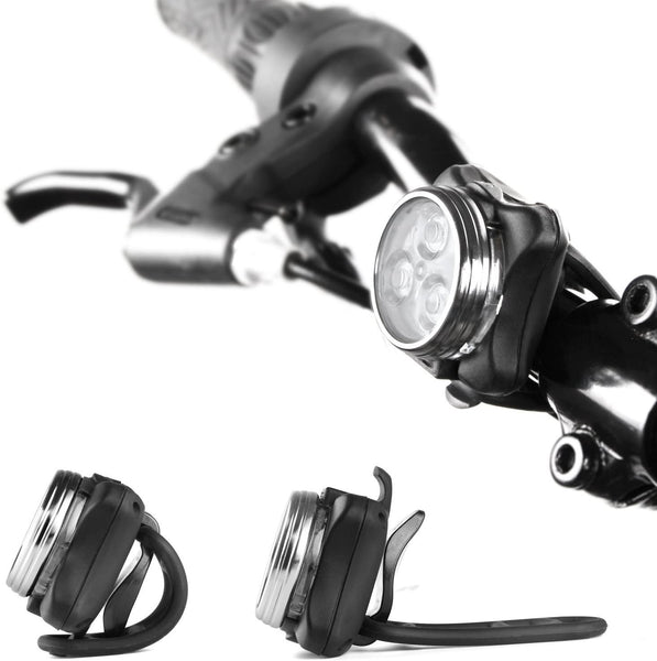 USB Rechargeable Bike Light Set Headlight and Tailight Set 4 Modes 650mah Lithium Battery