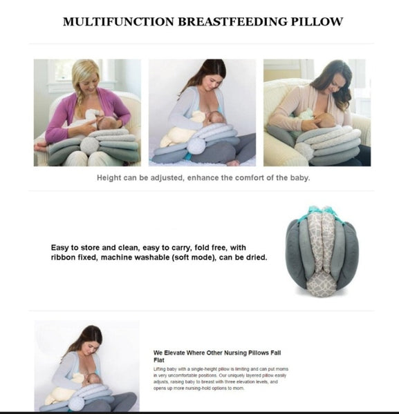 Adjustable Breastfeeding Pillow Maternity Nursing Pillows Support Cushion for 0-12 Months Newborn Baby and Infant