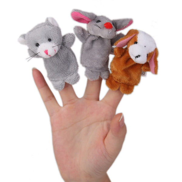 8 Pcs/set Finger Puppets Set Cartoon Doll Game Giant Carrot Nursery Rhyme Fairy Tale Toys for Kids