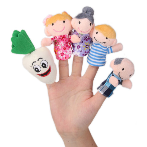 8 Pcs/set Finger Puppets Set Cartoon Doll Game Giant Carrot Nursery Rhyme Fairy Tale Toys for Kids