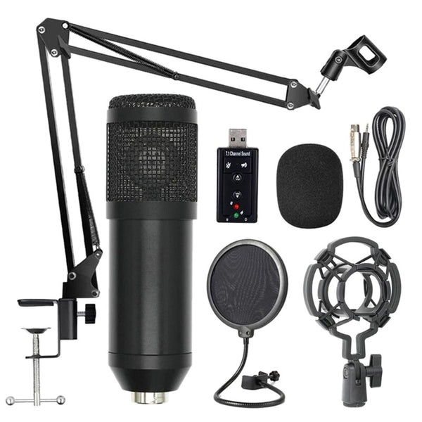 Bm800 Professional Microphone Kit Portable Mic Kit with Adjustable Suspension Scissor Arm for Studio Broadcasting Recording