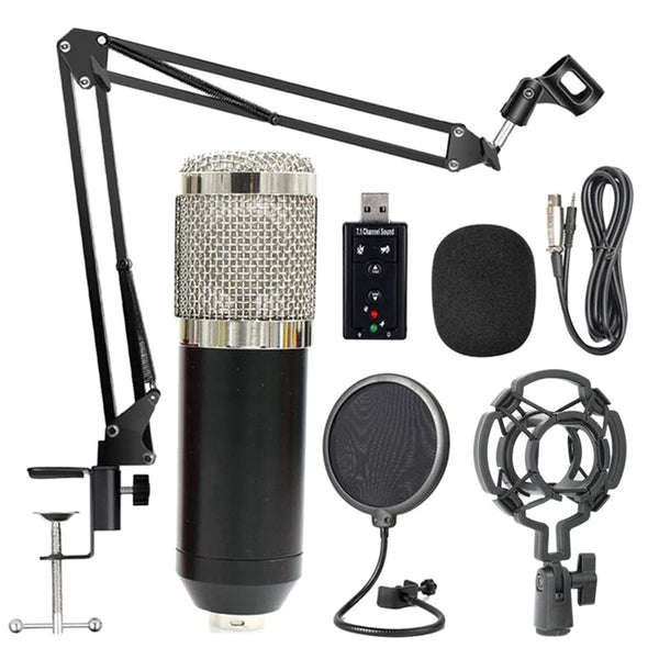 Bm800 Professional Microphone Kit Portable Mic Kit with Adjustable Suspension Scissor Arm for Studio Broadcasting Recording
