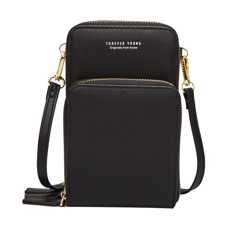 Kvinnor Mobiltelefonväska Färgglada Crossbody-väskor med flera fickor Daglig användning Axelväska med dragkedja med korthållare