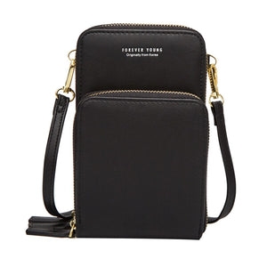 Kvinnor Mobiltelefonväska Färgglada Crossbody-väskor med flera fickor Daglig användning Axelväska med dragkedja med korthållare