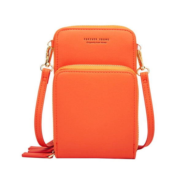 Kvinnor Mobiltelefonväska Färgglada Crossbody-väskor med flera fickor Daglig användning Axelväska med dragkedja med korthållare