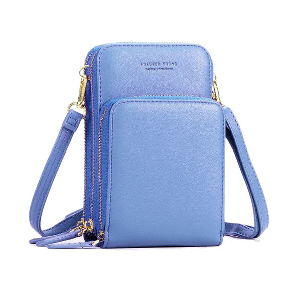 Kvinnor Mobiltelefonväska Färgglada Crossbody-väskor med flera fickor Daglig användning Axelväska med dragkedja med korthållare