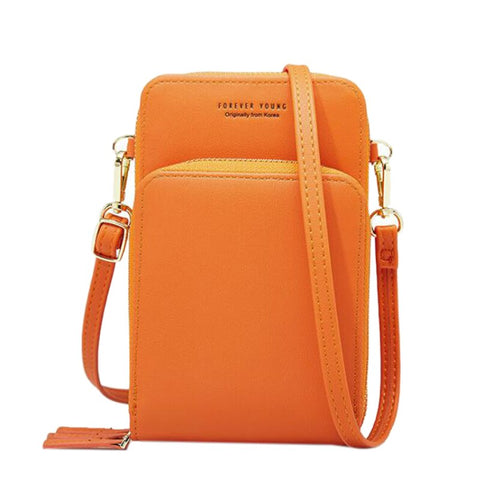Kvinnor Mobiltelefonväska Färgglada Crossbody-väskor med flera fickor Daglig användning Axelväska med dragkedja med korthållare