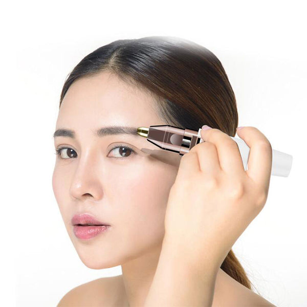 Electric Eyebrow Trimmer Portable Facial Hair Remover USB Rechargeable/battery Powered Eyebrow Razor Tool with Bulit-in Light