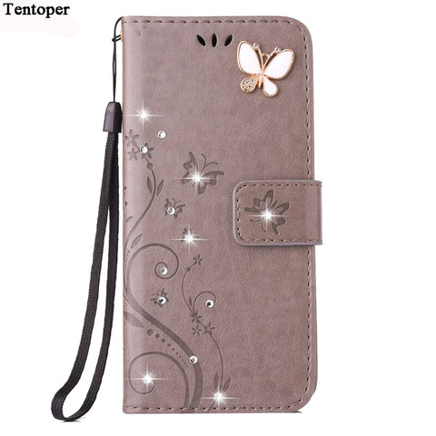 Samsung S8/S8 Plus Leather Diamond Phone Wallet Magnetic Butterfly Flip Phone Case with Card Cash Slot Cellphone Holder