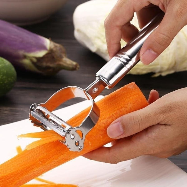 Julienne Peeler Rostfritt stål Rivjärn Grönsaker Skalare Fruktskärare för kök