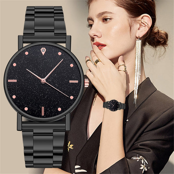 Women Quartz Watch Luxury Elegant Bracelet Watches with Stainless Steel Strap Magnetic Buckle