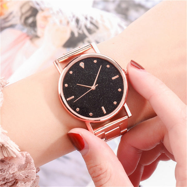 Women Quartz Watch Luxury Elegant Bracelet Watches with Stainless Steel Strap Magnetic Buckle