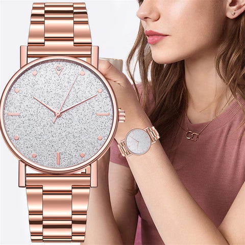 Women Quartz Watch Luxury Elegant Bracelet Watches with Stainless Steel Strap Magnetic Buckle