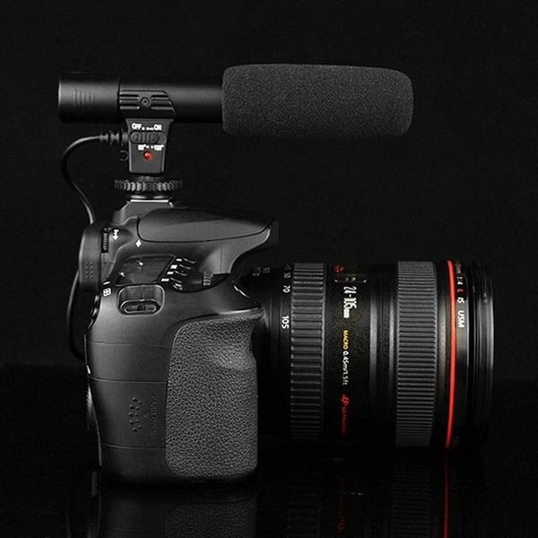 Digital SLR Camera Microphone Universal External Video Mic with Windproof Cover for DV Camera Camcorder