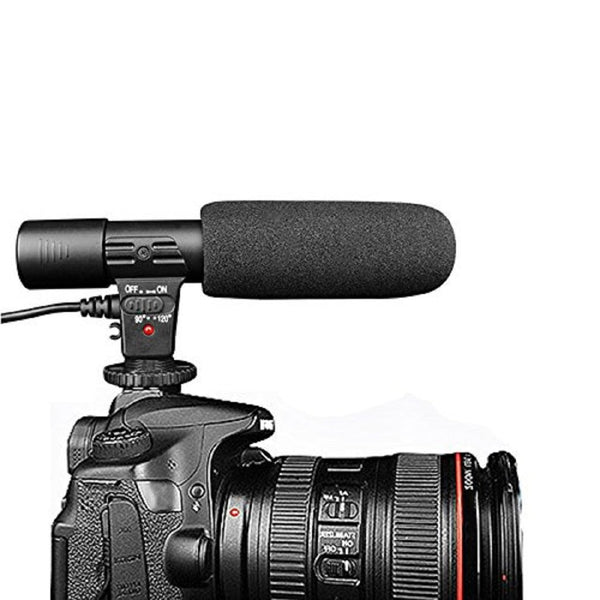 Digital SLR Camera Microphone Universal External Video Mic with Windproof Cover for DV Camera Camcorder