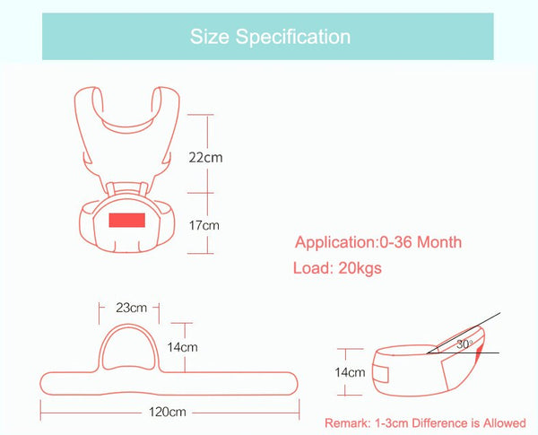Newborn Baby Carrier Baby Sling Wrap Portable Breathable Adjustable Hip Seat for Infant Under 36 Months