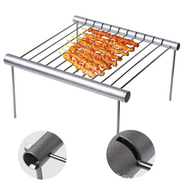 Portable Barbecue Grill Detachable Stainless Steel Aluminum Alloy BBQ Accessories Set for Outdoor Camping