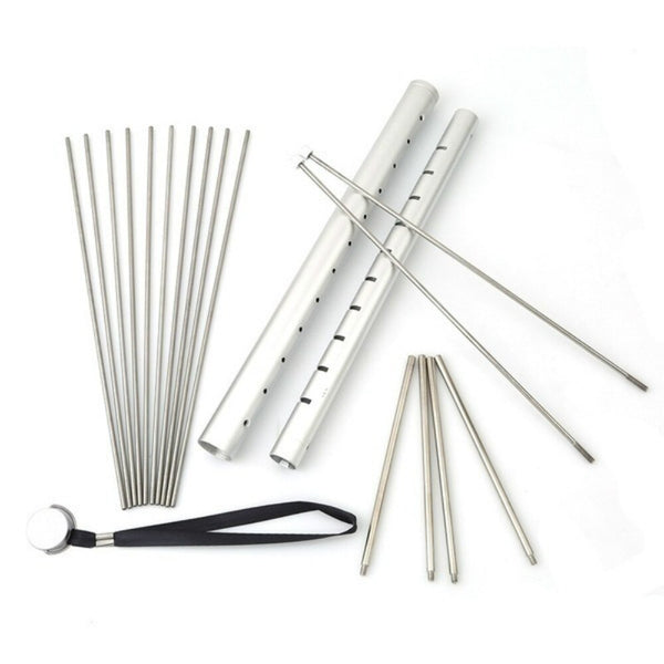 Portable Barbecue Grill Detachable Stainless Steel Aluminum Alloy BBQ Accessories Set for Outdoor Camping