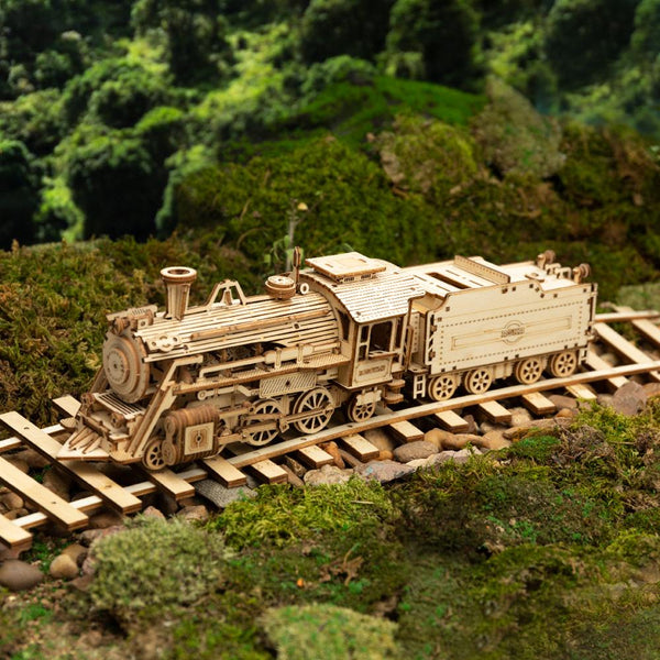 Mekanisk trämodell Byggsats DIY Craft leksakspresent för barn vuxen Grand Prix bil Prime Steam Express Truck Jeep luftskepp varmluftsballong