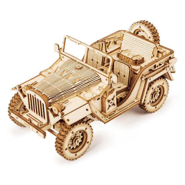 Mekanisk trämodell Byggsats DIY Craft leksakspresent för barn vuxen Grand Prix bil Prime Steam Express Truck Jeep luftskepp varmluftsballong