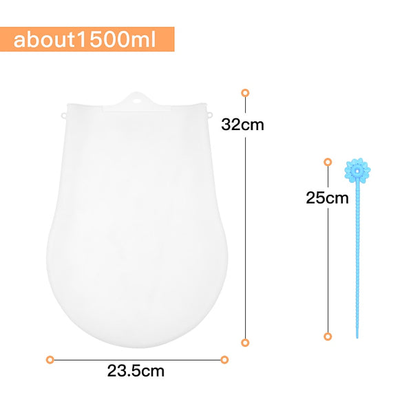Silicone Kneading Dough Bag 1.5KG Versatile Dough Mixer with Tying Rope for Bread Pastry Pizza