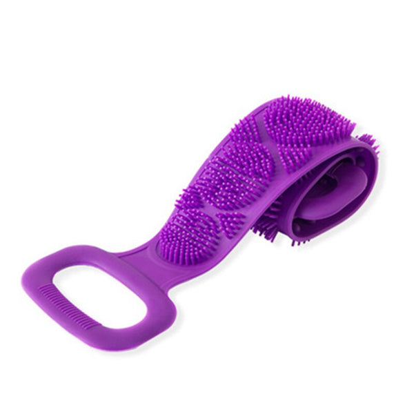 Silicone Bath Brush Belt Double-sided Back Cleansing Scrubber Body Shower Massage Brushes