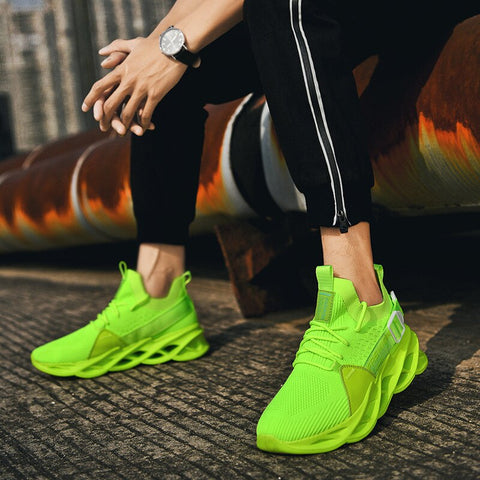 Men Lightweight Breathable Running Shoes Shock Absorbing Sneakers with Air Cushion for Outdoor Sports